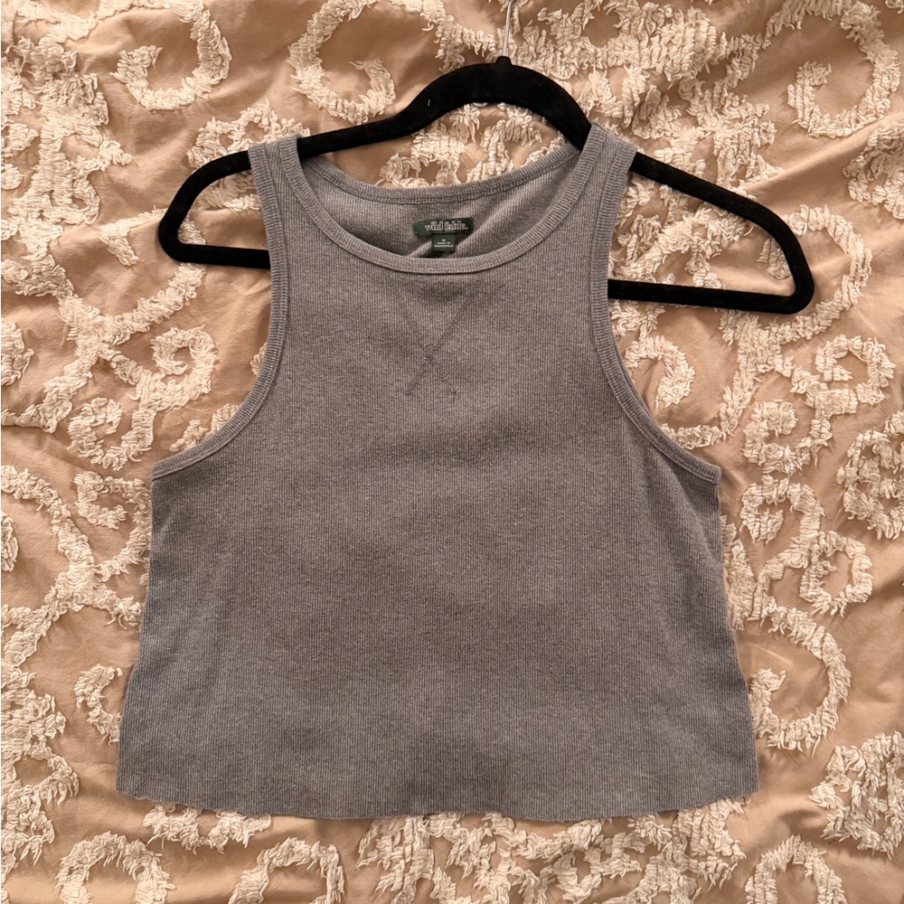 Gray Cropped Tank | Size Medium